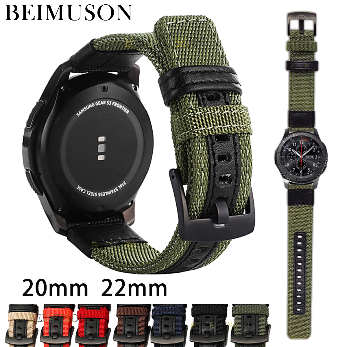 Nylon Quick Release Watch Bands,Replacement Canvas Fabric Sport Strap,20/22mm Style for Watch band