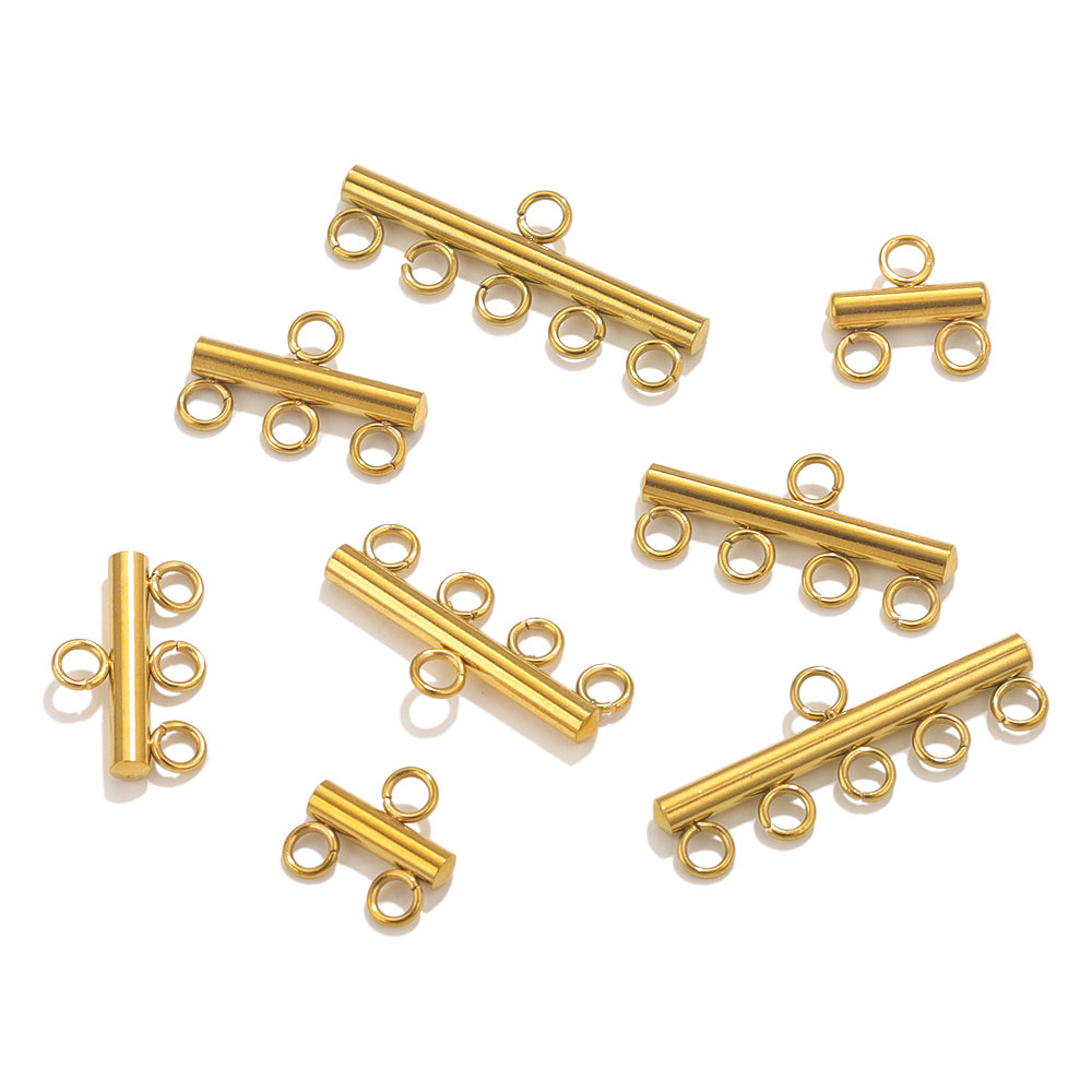 10pcs Gold Plated Stainless Steel Layer Clasps Pendant Bail Connector For Necklace Bracelet Makings Findings Jewelry Clasp Bulk pen gpt