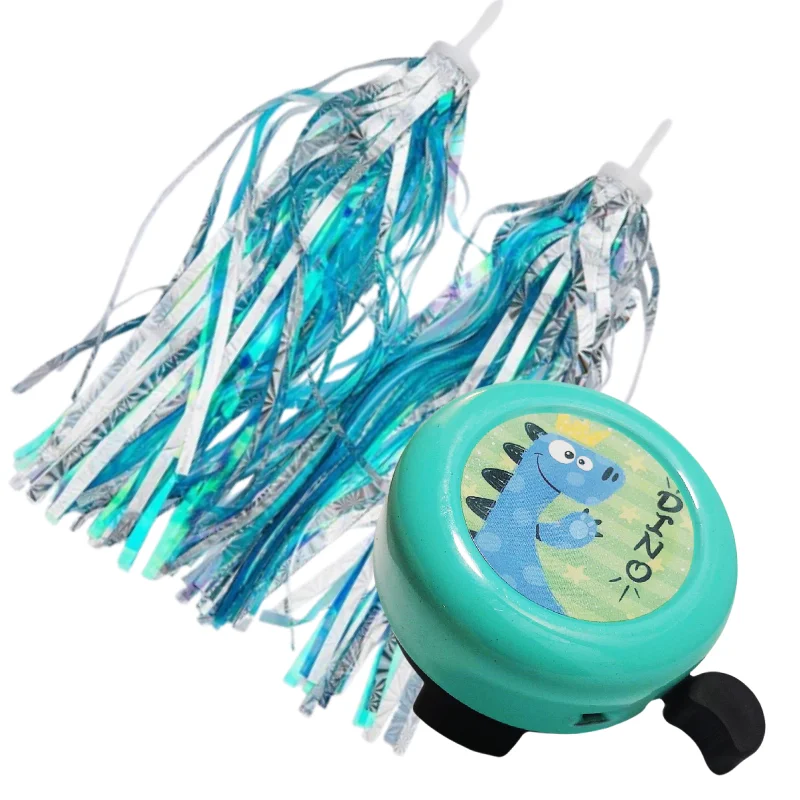 1 Set Kids' Bike Bell Streamers Colorful Bicycle Pinwheel Decor Accessories Perfect Christmas Gift for Children
