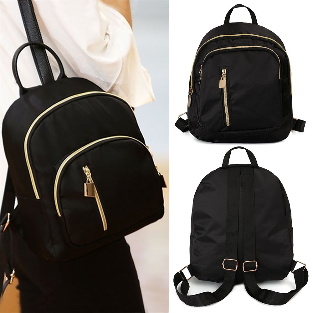 Multi-functional fashionable ladies' Oxford cloth bag, travel cute mini backpack, men's shoulder bag, black backpack