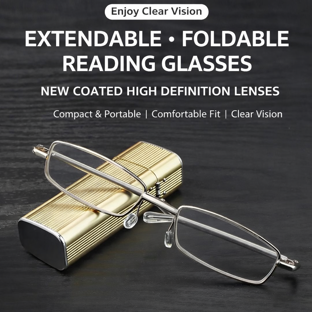 1pc Folding Reading Glasses Convenient Anti-Blue Light Glasses Lightweight Fashion Slim Foldable Eyeglasses For Unisex Daily Use dr. eyemo