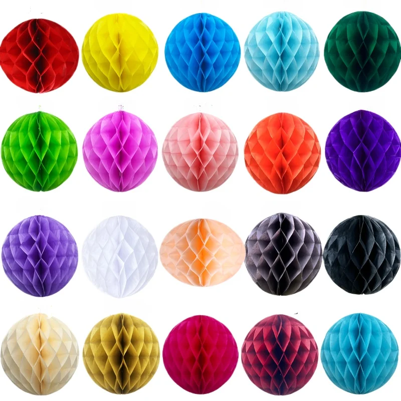 1pc 10/15/20/25/30cm Honeycomb Ball Paper Flower Lantern Ball Wedding Party Kid Birthday Party Xmas Decoration Baby Show Article