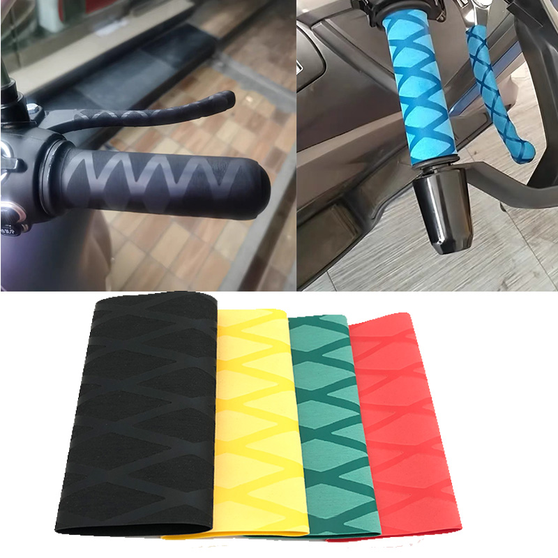 2Pcs Motorcycle Non-slip Heat Shrink Grip Glove Handlebar Universal Motocross Bicycle Bike Moto Accessories 5 Colors