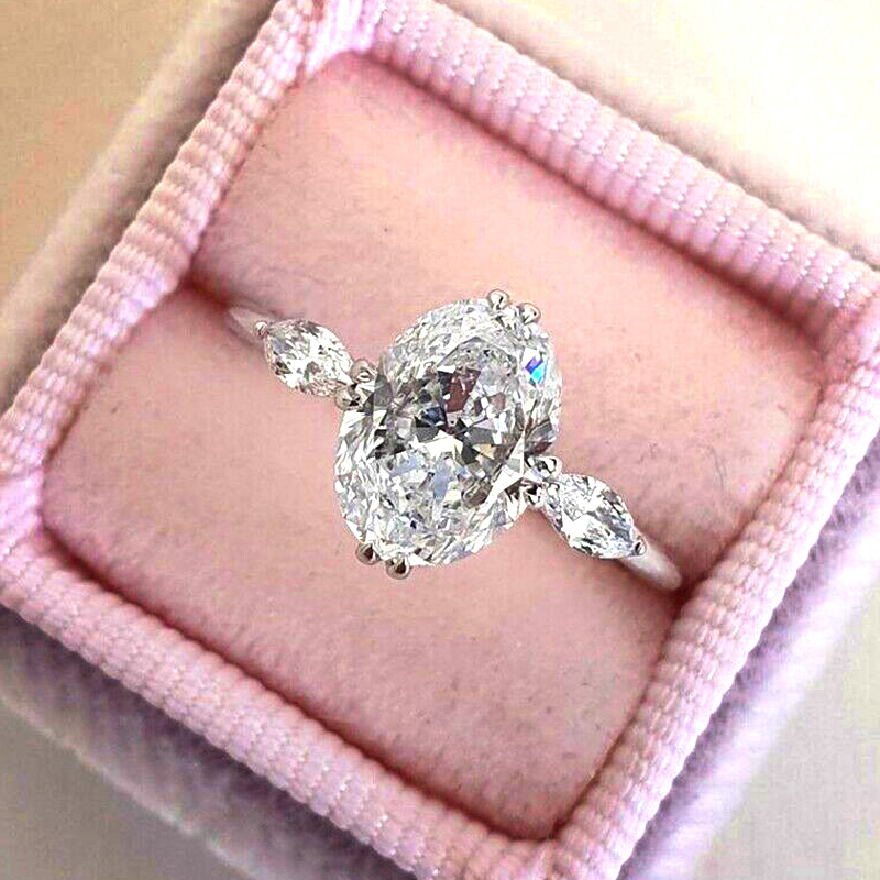 Huitan Unique Two-tone Square Shaped Women Rings for Wedding Luxury Paved Crystal Cubic Zirconia Simple Stylish Female Jewelry