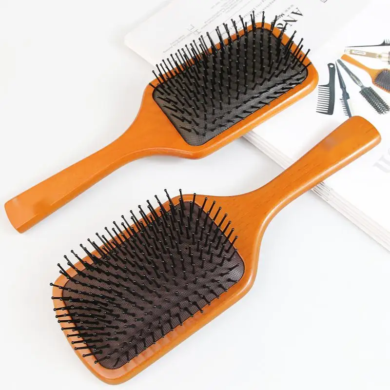 Wooden Airbag Massage Scalp Care Female Curly Household High-grade Anti-static Hair Loss Large Board Makeup Comb
