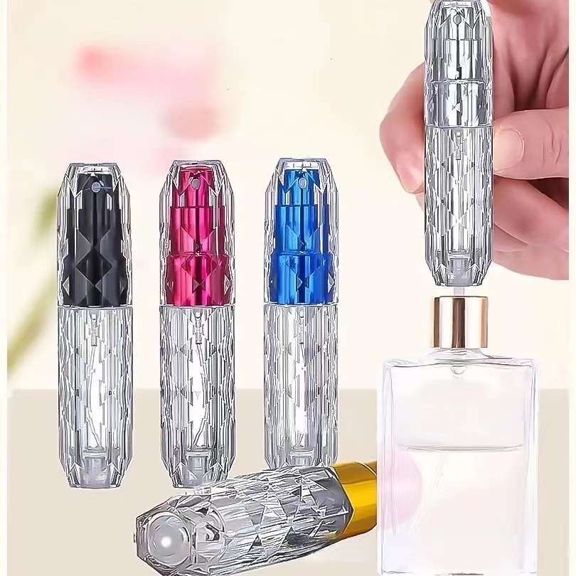 5ML NEW DESIGN REFILLABLE DIAMOND FACET MINI PERFUME EMPTY BOTTLES TRAVEL ATOMIZER