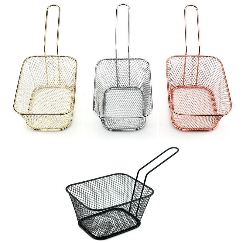 Stainless Steel Mini French Deep Fryers Basket Net Mesh Fries Chip Kitchen Tool