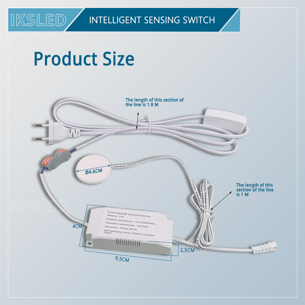 EU/US standard plug 85-265V touch sensor switch penetration switch sensor LED control switch smart home LED lighting