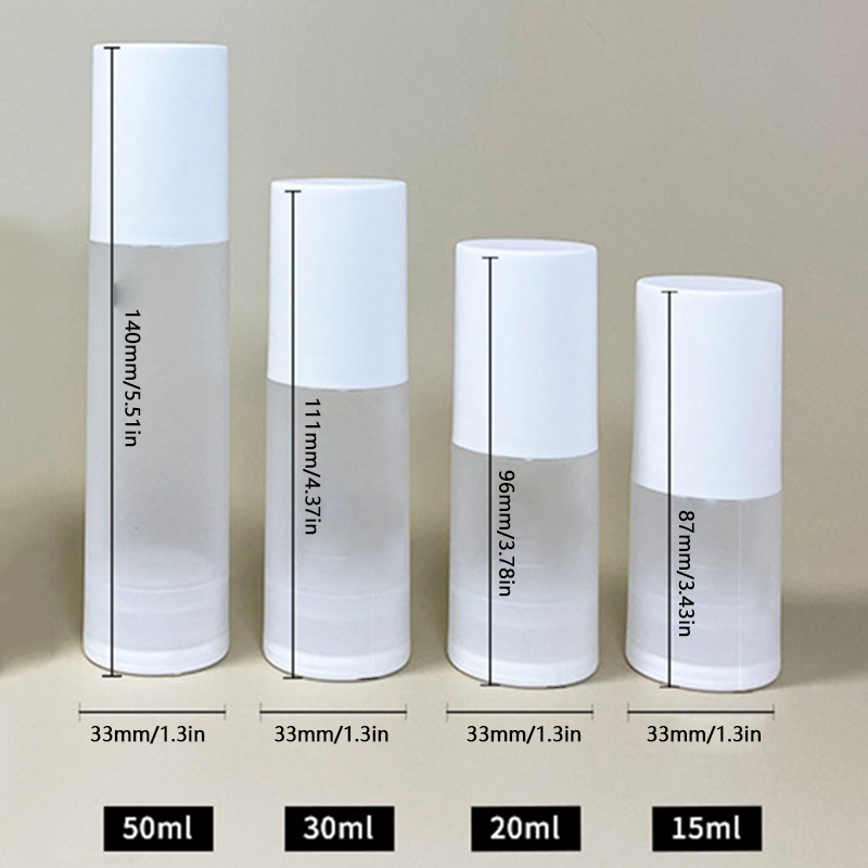 1Pc Frosted Vacuum Dispenser Bottle Portable Travel Refillable Duckbill Pump Fine Mist Spray Bottle Lotion Makeup Bottle