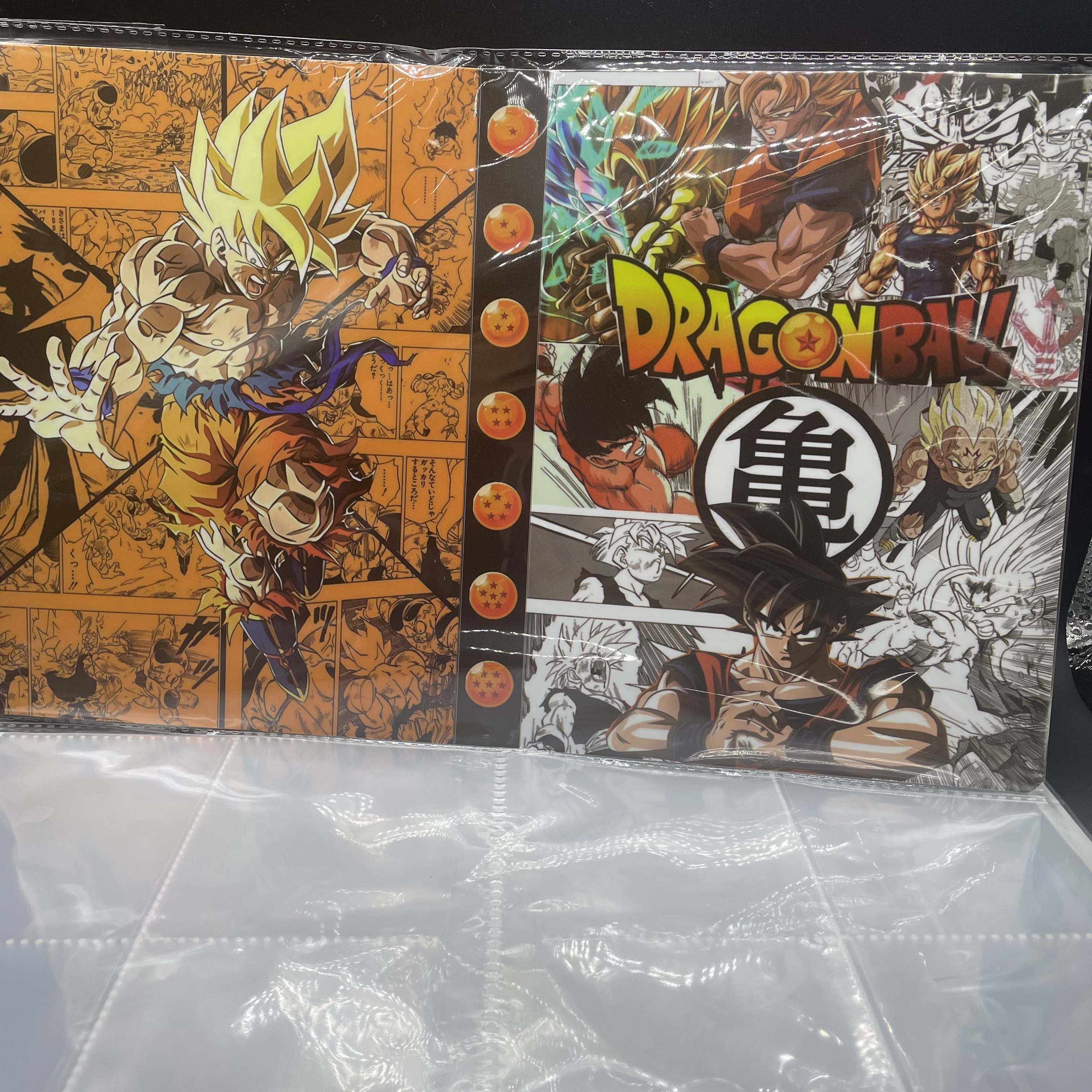 Dragon Ball Super Saiyan Goku Collectible Card Album 4 Compartments Can Hold 240 Pcs Card Matte Touch Shell Card Album