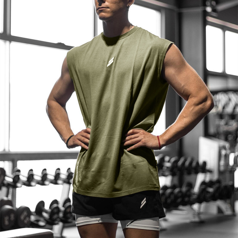 Lightweight Slim Fit Sleeveless Breathable Men's Vest Loose Summer New Ice Silk Sports Fitness Running Quick-Dry