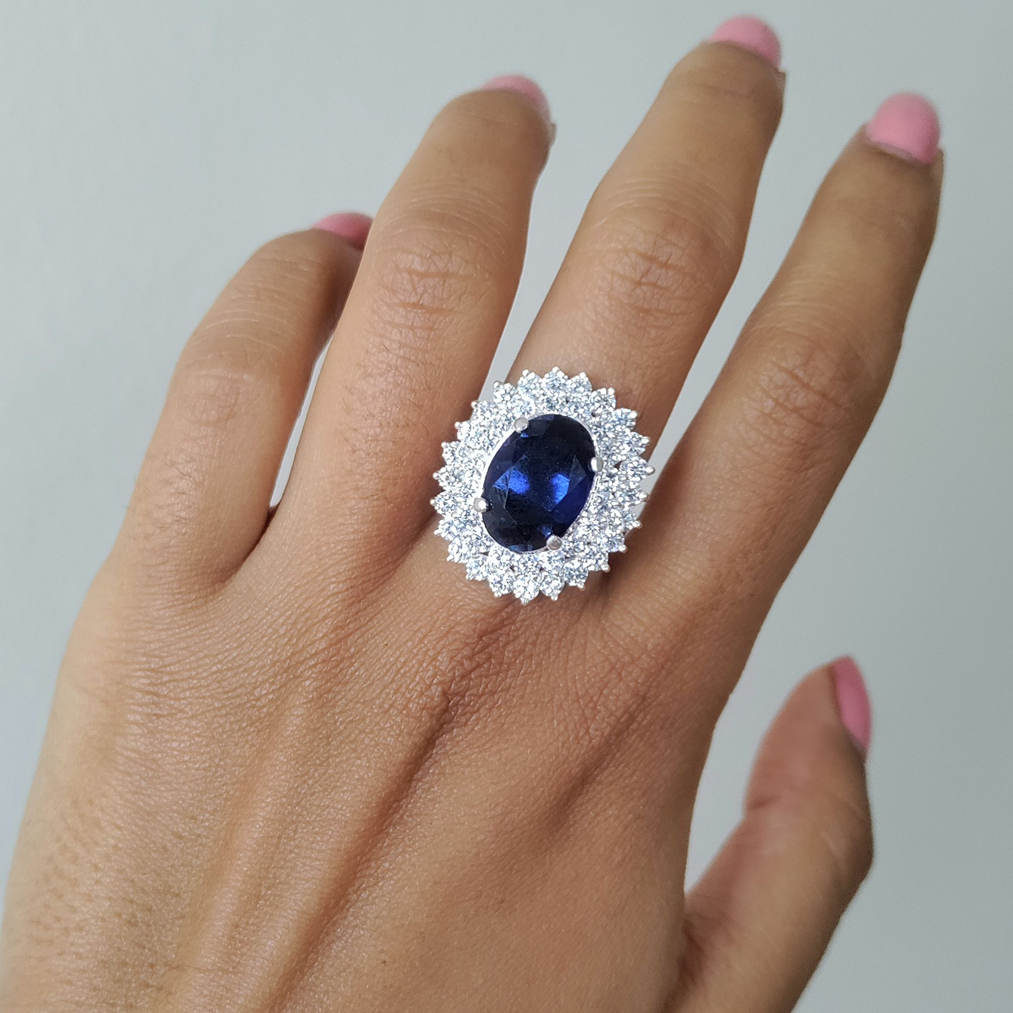 Gold and Silver Star Silver White Ganesh Muga Zirconia Ring for Women