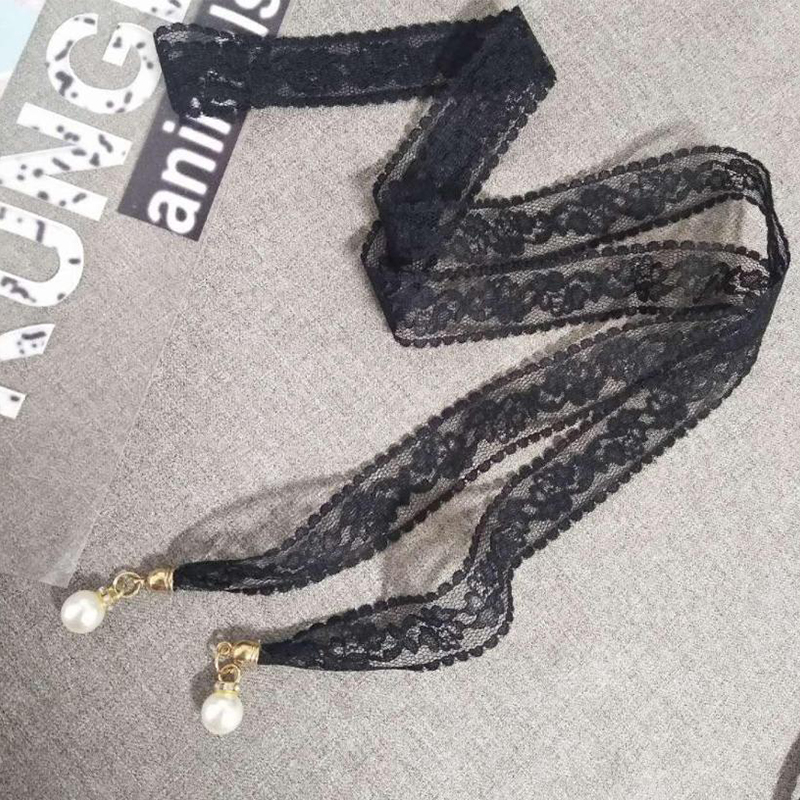 Fashion Sweet Decorative Lace Waist Belts Pearl Pendant Clothing Accessories Chain Belt Elegant Dress Waist Chain For Women pen gpt