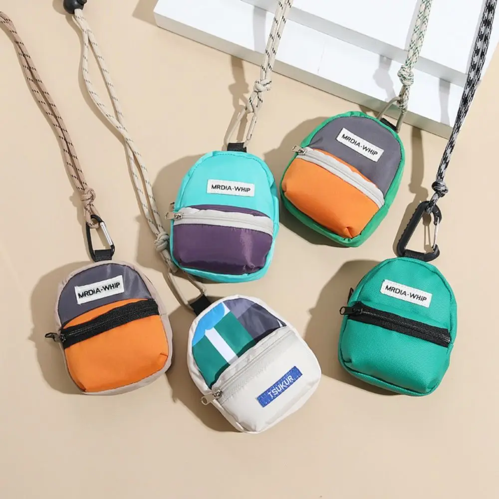 Simple Genuine Hanging Neck Coin Purse Lipstick Key Storage Purse Earphone Bag Mini Crossbody Bag Travel