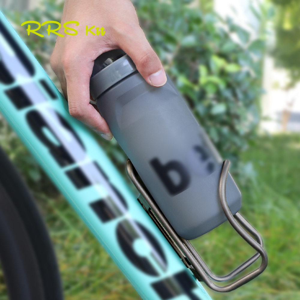 RRSKIT New Titanium Alloy Water Bottle Cage Anti-Rust Holder For Mountain Road Bicycle Bottle Holder Cycling Accessories