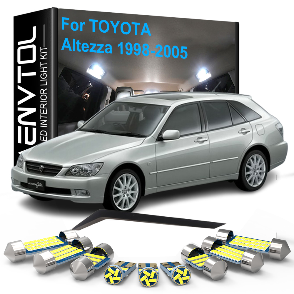 13pcs LED Interior Lights Canbus For Toyota Altezza Gita 1998 1999 2000 2001 2002 2003 2004 2005 Dome Trunk License Plate Lamps