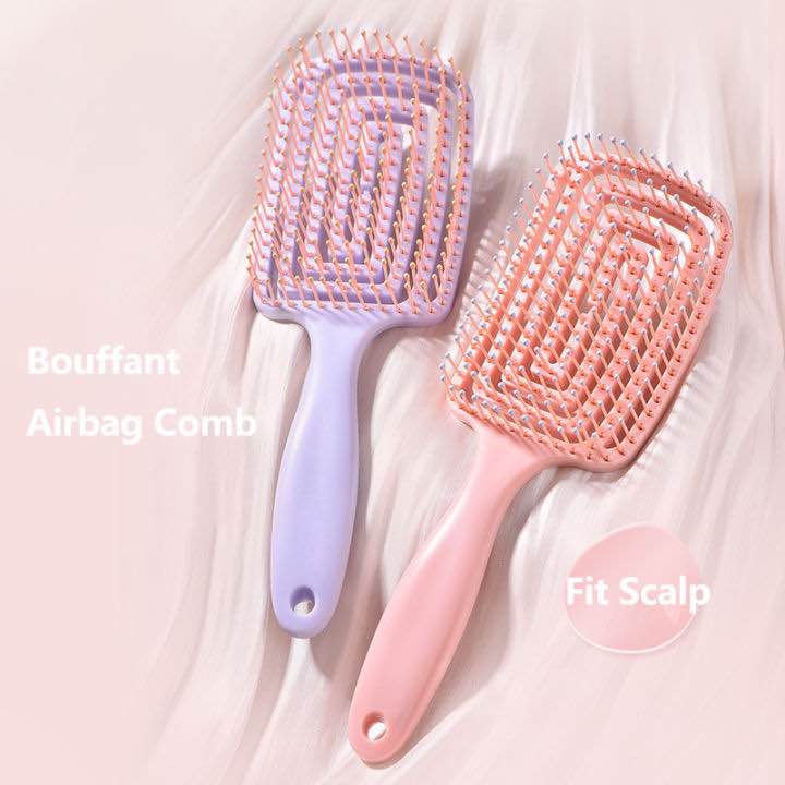 Enacolor Femal Bend Massage High Vertex Top Hair Comb Rib