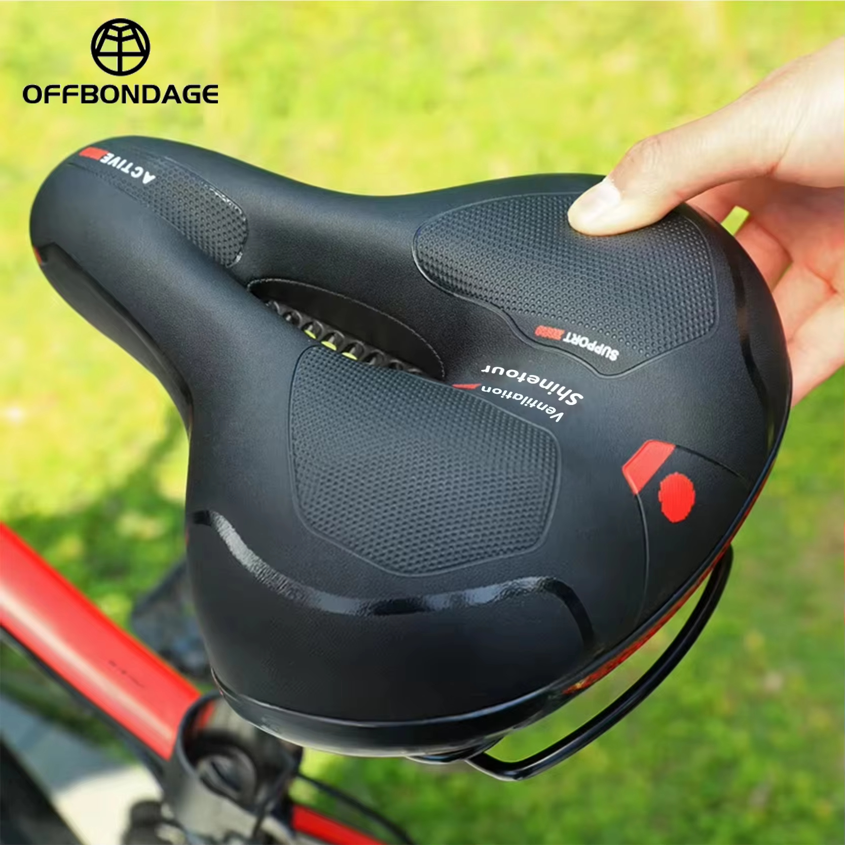 Ergonomic Hollow Breathable Bicycle Saddle for Men & Women - Gel Cushion Shock Absorbing MTB Road Bike Seat | Z-ZUODIAN-1