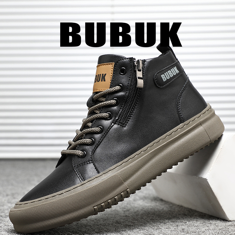 Bubuk Men's Fashion Outdoor Shoes, Trendy and Comfortable Mid-Top Design Ankle Boots, Suitable for Outdoor Hiking and Mountaineering, Men's Shoes for Business Casual and Work