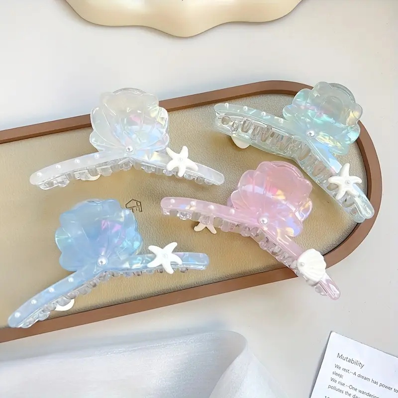 1pc Ocean Series Colorful and Sweet Hairpin Accessory, Large Size Fun Hairpin, Suitable for Daily Styling and Beach Parties