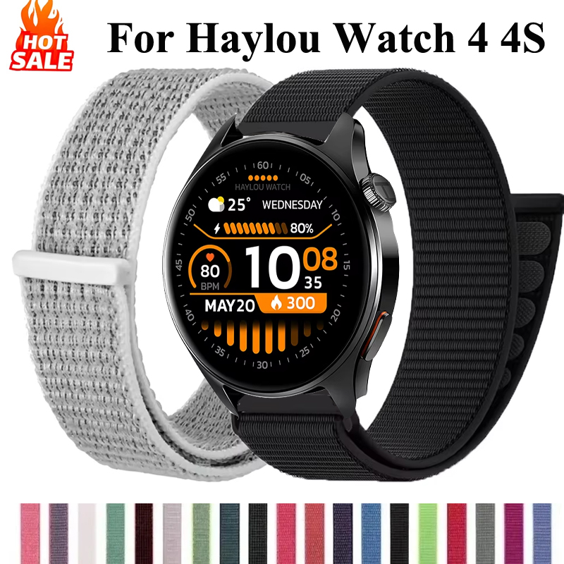 20mm 22mm Nylon Loop For Haylou Watch 4 4S Sport Wrist Band For Haylou S6 RS5 R8 S8 /Solar 5/Solar Ultra/PlusRT3 RT2 RS4 4 Plus