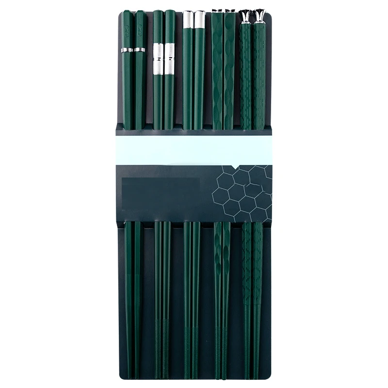 5 Pairs Stainless Steel Chopsticks Reusable Portable Food Sticks Korean Metal Chopsticks Kitchen Accessories Dishwasher Safe