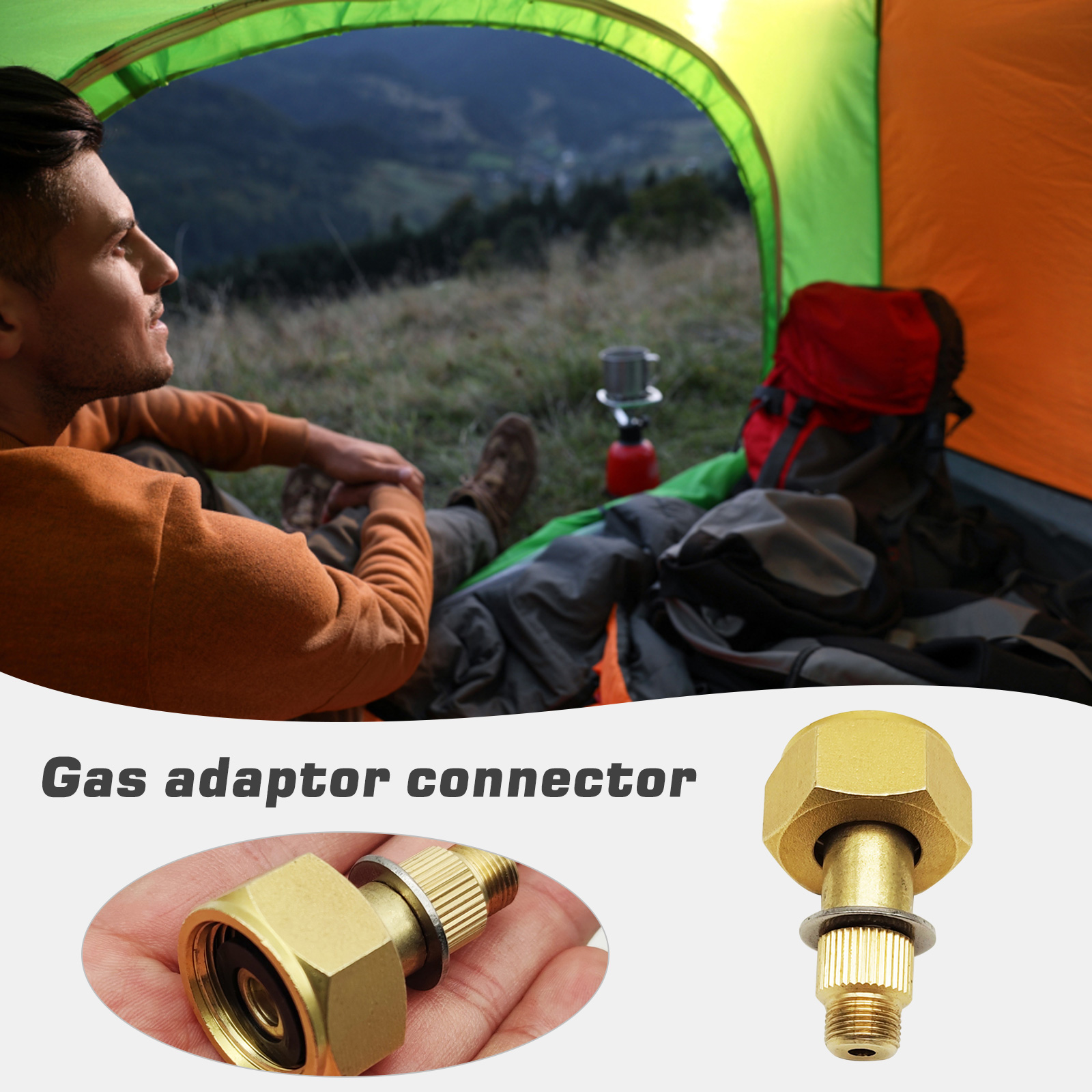 Outdoor Camping Gas Stove Converter Aluminum Alloy LPG Tank To Stove Connector Practical Camping Stove Accessories