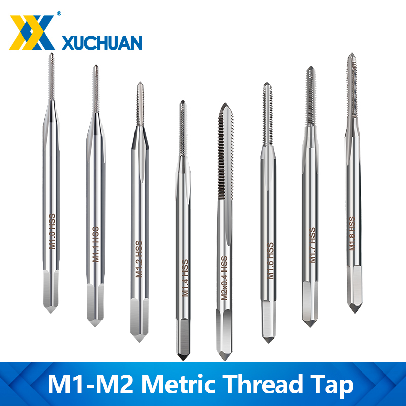 CMCP Metric Tap 1pc HSS 6542 Thread Tap Mini Tap Drill Bit Straight Flute Machine Screw Tap M1 M1.1 M1.2 M1.4 M1.6 M1.7 M1.8