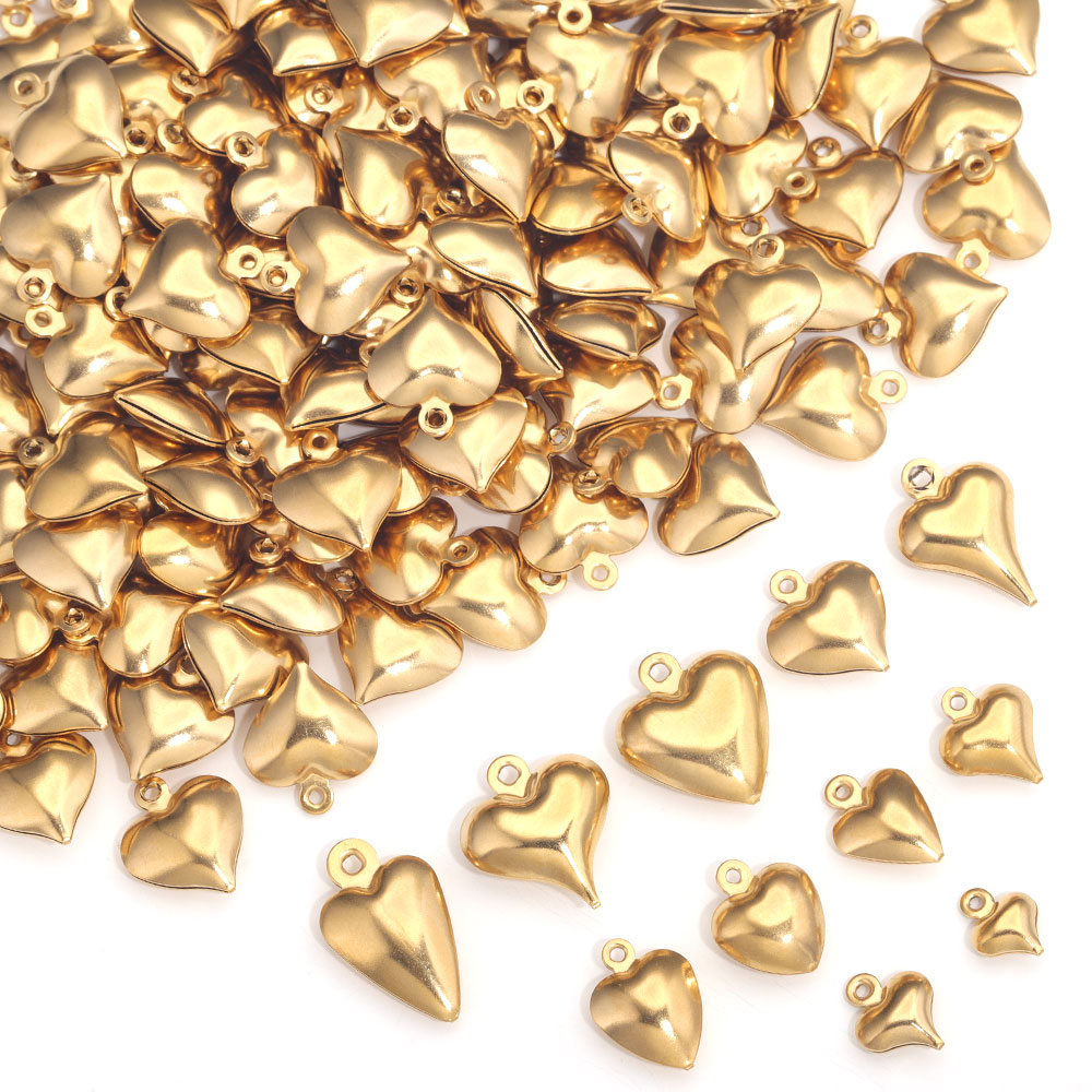 20pcs Small Heart Charms Stainless Steel Love Hollow Pendants for DIY Necklace Bracelet Jewelry Making Crafts Finding pen gpt