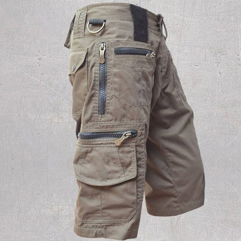 New Men's Tactical Shorts With Multi Pockets, Casual Durable Waterproof Cargo Shorts For Outdoor Hiking Trekking