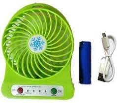 Portable USB Mini-Fan, A unique and portable mini fan with 3 different fan speeds, charging mode and an LED lighting mode
