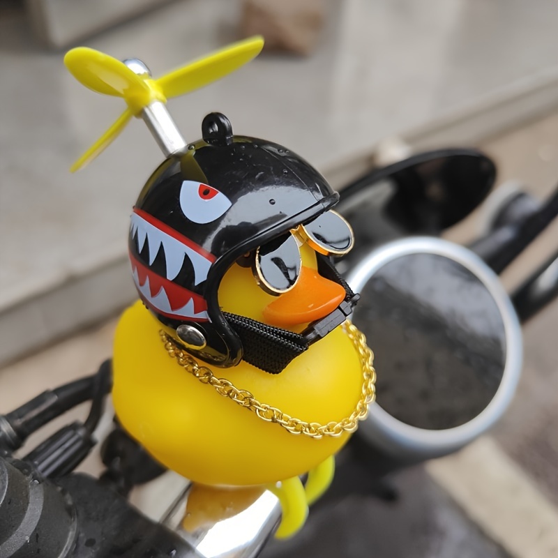 1PC small yellow duck car decorations for various helmets, cute toy decorations, rubber duck gifts, car ornaments and decoration