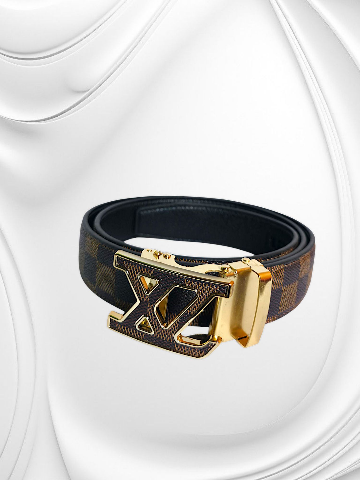 Gent's Printed Belt | Automatic Buckle with Gold and Silver Tone