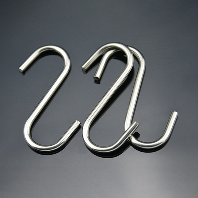1pcs Stainless Steel S Hooks Multipurpose Heavy Duty Hanger for Kitchen Bathroom Door Rod Organizer