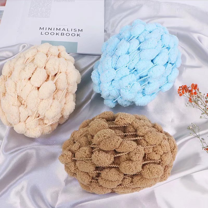 1Pc 100g Rainbow Ball Yarn Colorful Pom Pom polyester Yarn for Knitting Blanket Cushion Line crochet mat Thread