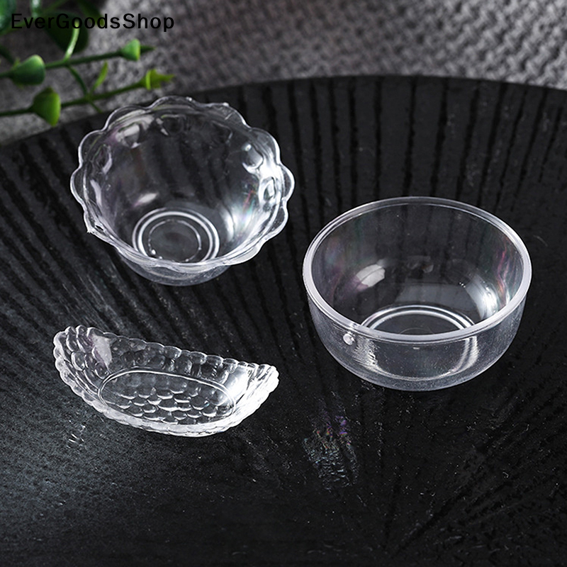 New 3pcs Dollhouse Mini Bowl Miniature Food Play Scene Decoration Model Dollhouse Kitchen Furniture Accessories