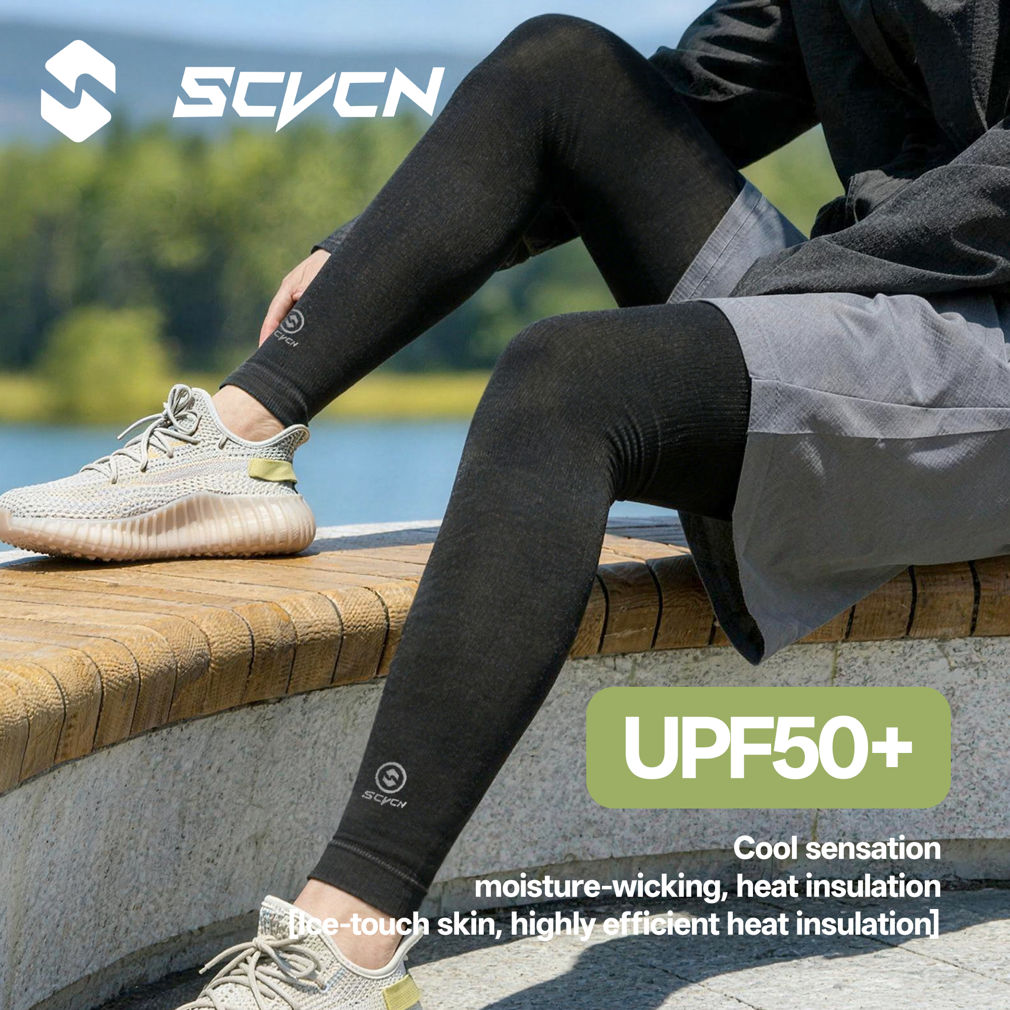 SCVCN Leg Sleeve Bike Sports Arm Sleeve Sun Anti-UV Leg Sleeves Ice Fabric Bicycle Leg Sleeve Run Fitness Cycling Arm Warmers