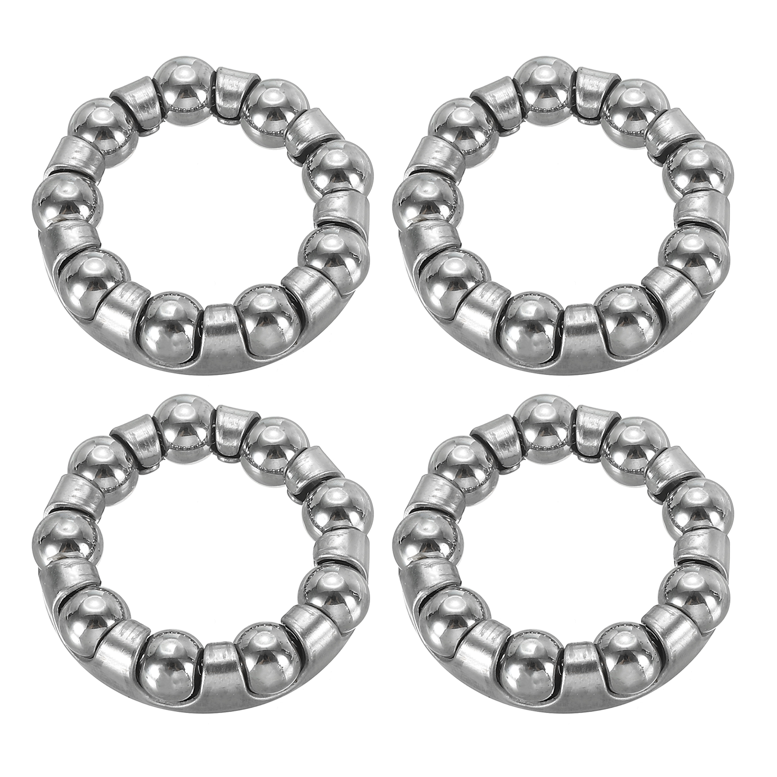 4pcs Bike Ball Crank Bearing Bicycle Bearings Replacement Bike Parts Stainless Steel Repair Accessories for Bike Front Rear