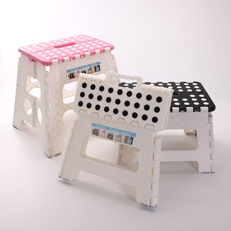 Folding Stool Extra Thick Plastic Portable Seat for Bathroom Shower Garden and Outdoor Compact Storage Design