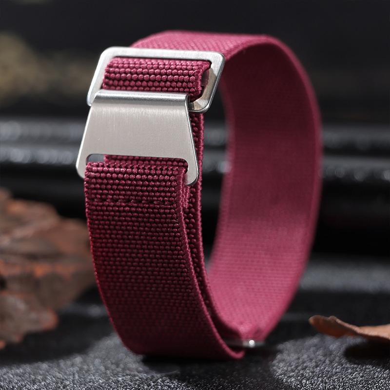 Nylon Braided WatchBand for 60s French Troops Parachute Bag 18mm 20mm 22mm Man's Universal Ballistic Fabric Strap Sport Bracelet