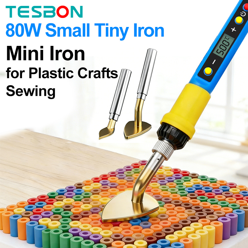 80W Mini Iron Heat Tiny Heat Press Hats for Plastic Clothes DIY Bean Splicing Hot bean tool- DIY Tool Portable Soldering Iron