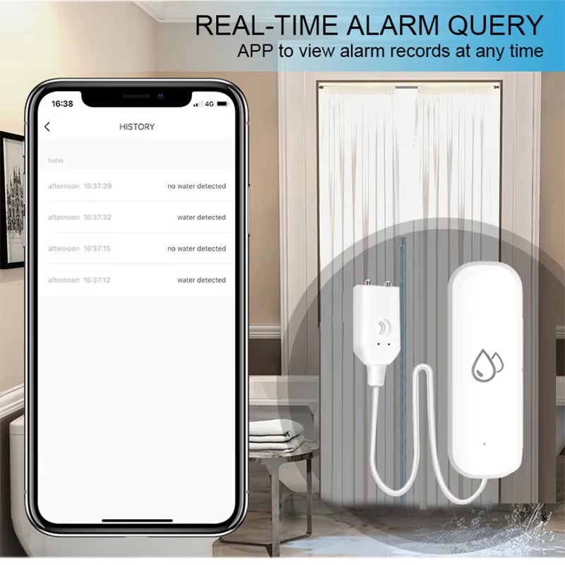 Tuya Smart WiFi Water Sensor Flood Leak Detector with Smart Life APP Alert Home Security Overflow Protection
