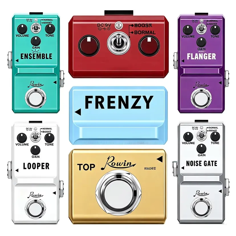 Rowin Nano Pedal Guitar Tube Drive Flanger Noise Gate Distiotion Analog Blues Overdrive Fuzz Looper Compressor Chorus Ensemble