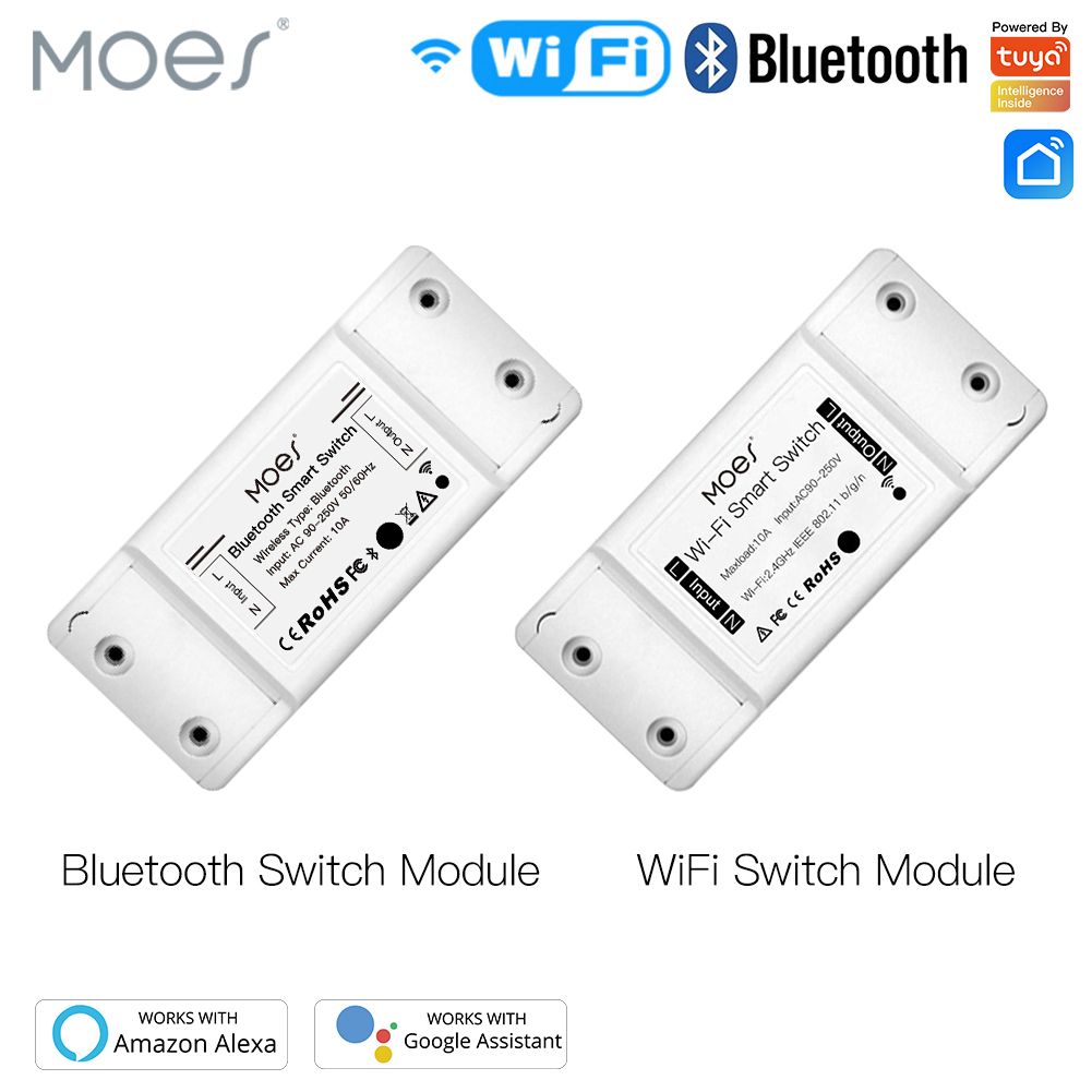 Universal TUYA Smart Switch Wireless Alexa Google Home DIY WiFi Switches Breaker APP Voice Remote Control Timer Function