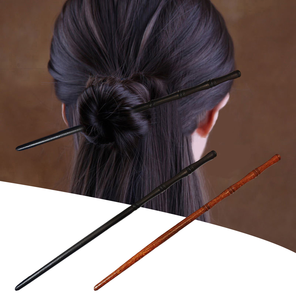 Retro Chinese Hairpin with Durable Faux Ebonized Wood Material Hair Chopsticks for Valentine's Day Christmas Gift