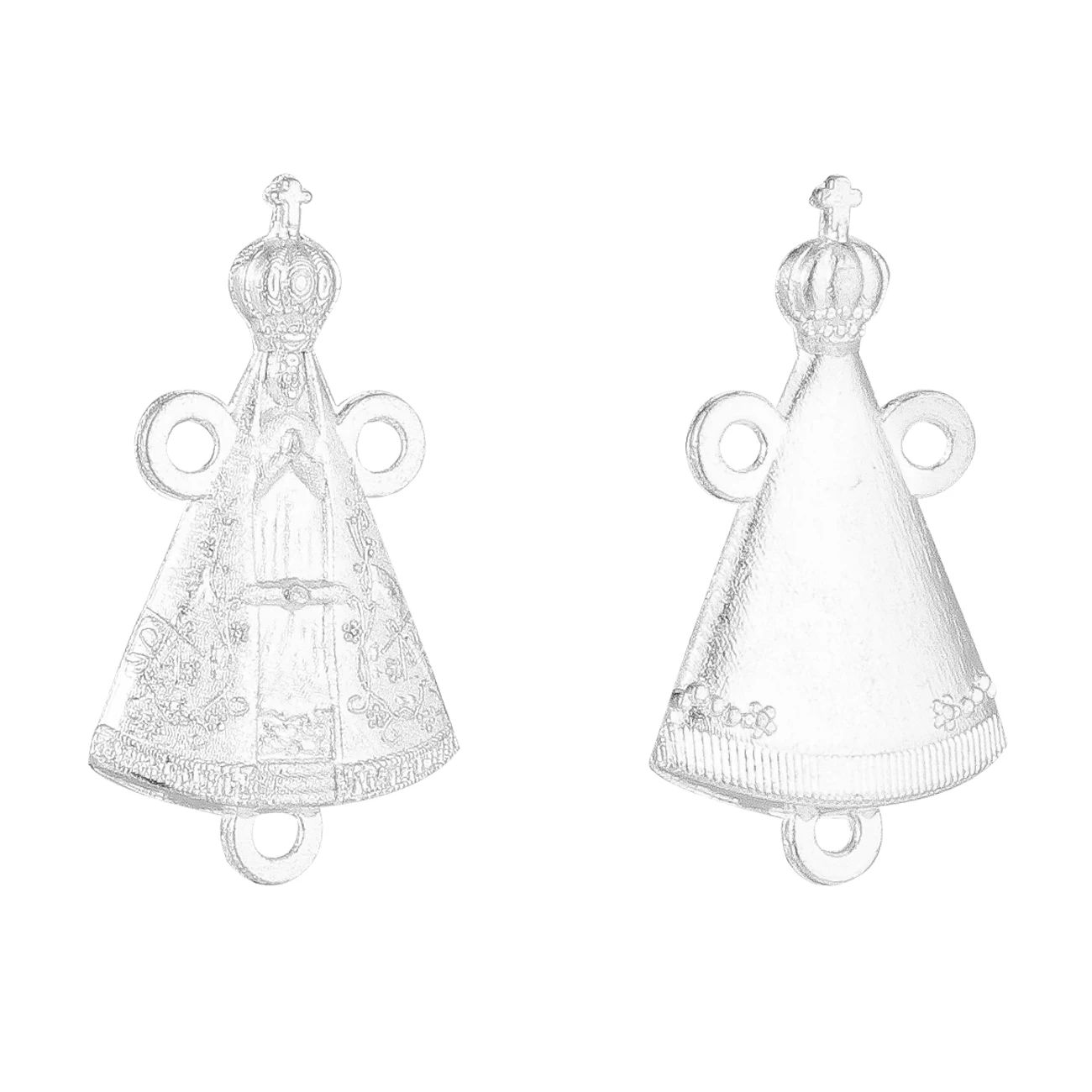 10Pcs Our Lady of N. Sra. Aparecida Rosary Connectors Metal Virgin Mary Centerpieces for DIY Making Jewelry Accessories