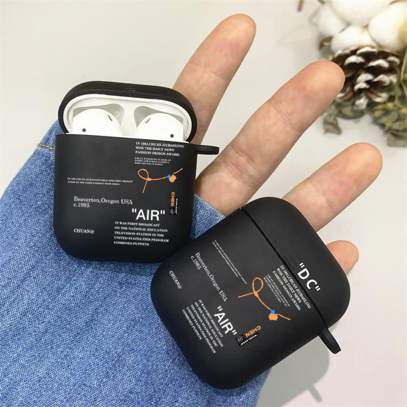 Hot Off Cool White Aipods Case Fits Perfectly Silicone Earphones Case for AirPods 1 2 3 Pro 2 Case Cover With Keychain