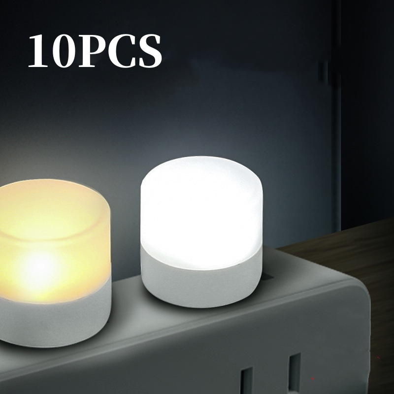 1PC USB plug lamp mini night light Computer mobile power charging small book lamps LED eye protection square reading light