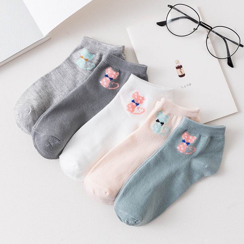 5 pairs of Chinese cotton socks for ladies