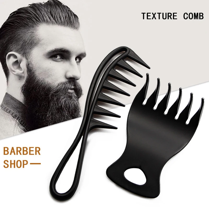 1/2pcs portable plastic thickened oil comb set wide toothed comb classic oil comb styling hair brush Special for real hair